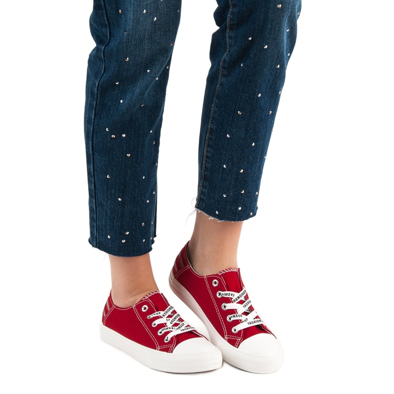 SHELOVET Scarpe da ginnastica basse rosso 2