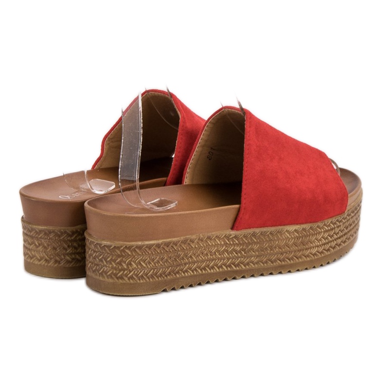 Queen Vivi Pantofole Sulla Piattaforma rosso 1
