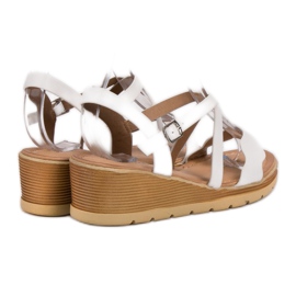 Best Shoes Sandali con zeppa bianchi bianco 1