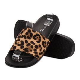 Queen Vivi Comode pantofole in pelle scamosciata marrone 1