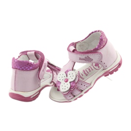 Sandali rosa con fiori Ren But 1406 bianco 5
