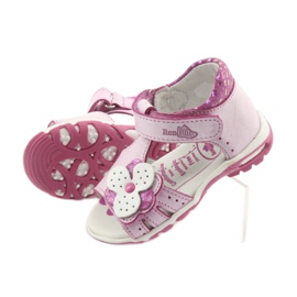 Sandali rosa con fiori Ren But 1406 bianco 6