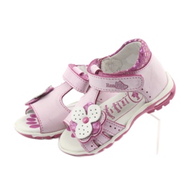 Sandali rosa con fiori Ren But 1406 bianca 4