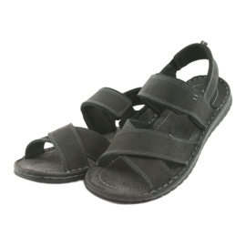 Riko Sandali in pelle sportiva maschile 852 nero 3