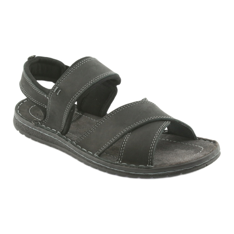 Riko Sandali in pelle sportiva maschile 852 nero 1