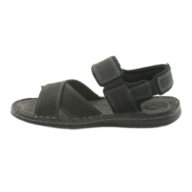 Riko Sandali in pelle sportiva maschile 852 nero 2
