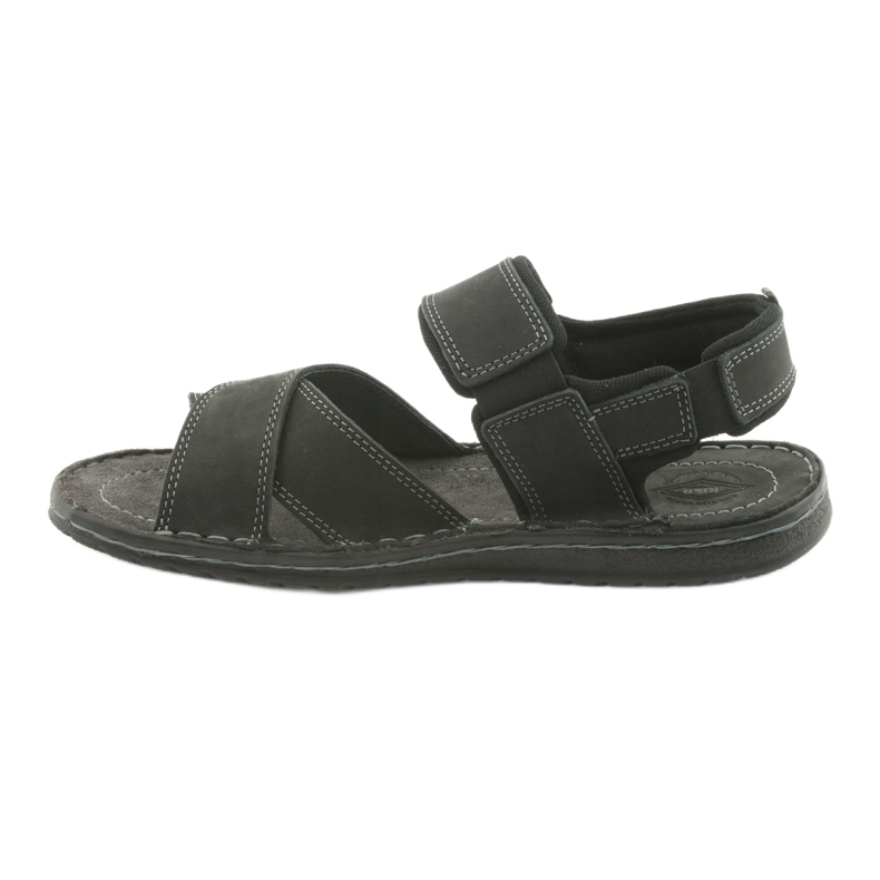 Riko Sandali in pelle sportiva maschile 852 nero 2