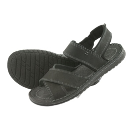 Riko Sandali in pelle sportiva maschile 852 nero 4