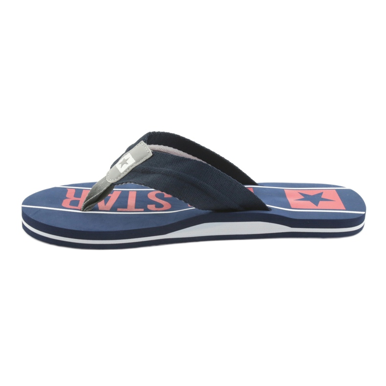 Pantofole da uomo Big Star 174658 blu navy bianca rosso 2