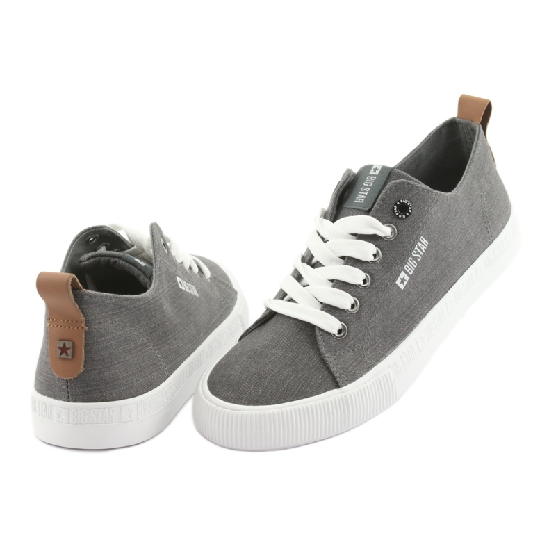 Grigio Big Star 174165 sneakers grigie da uomo 4