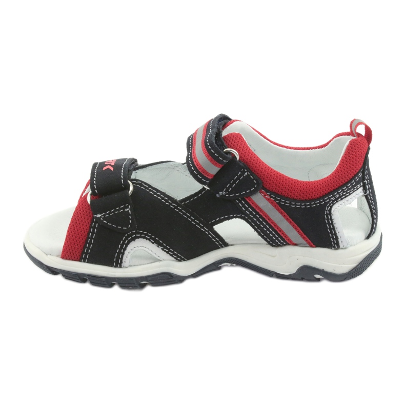 Bartek Sandals in pelle ragazzi velcro 16176 rosso blu scuro 2