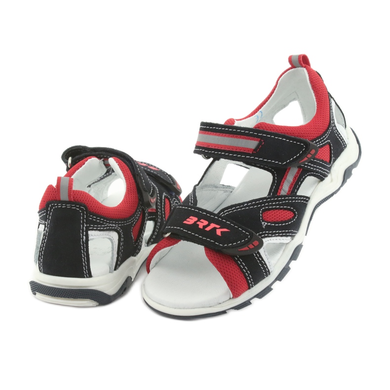 Bartek Sandals in pelle ragazzi RZEPA19176 rosso blu scuro 4