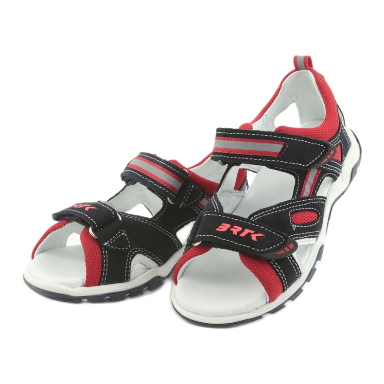 Bartek Sandals in pelle ragazzi RZEPA19176 rosso blu scuro 3