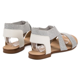 SHELOVET Sandali flat eleganti grigio 1