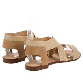 SHELOVET Sandali flat eleganti marrone 1