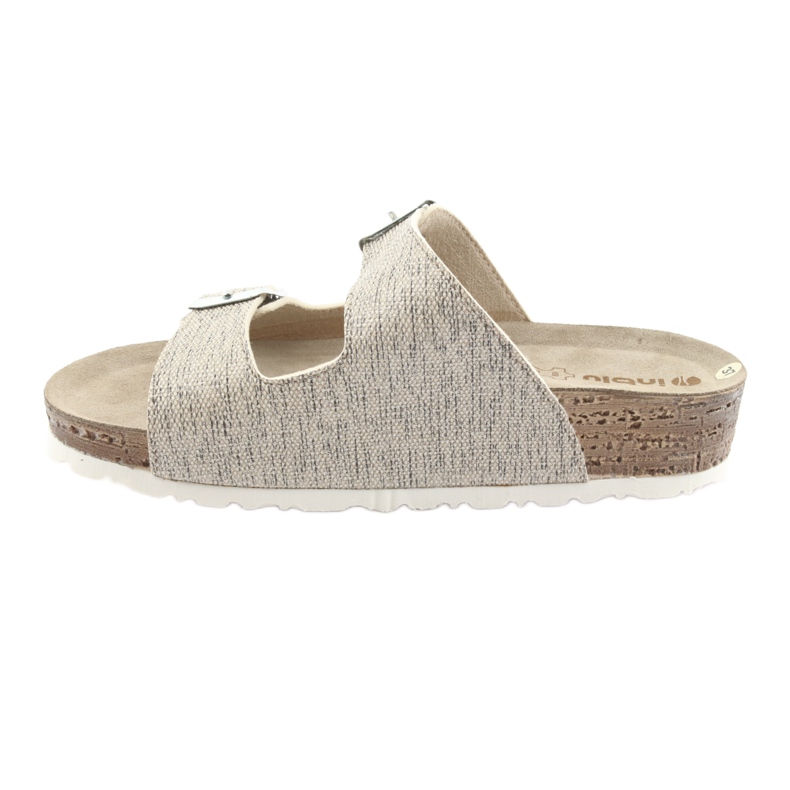 Pantofole donna Inblu NM013 beige con particelle argento marrone grigio 2