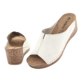 Ciabatte da donna con zeppa Inblu NG002 beige 4