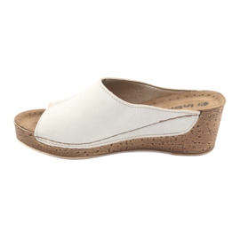 Ciabatte da donna con zeppa Inblu NG002 beige 2
