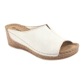 Ciabatte da donna con zeppa Inblu NG002 beige 1