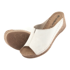 Ciabatte da donna con zeppa Inblu NG002 beige 5