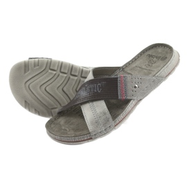 Pantofole da uomo grigie Inblu GG009 grigie nero grigio 4