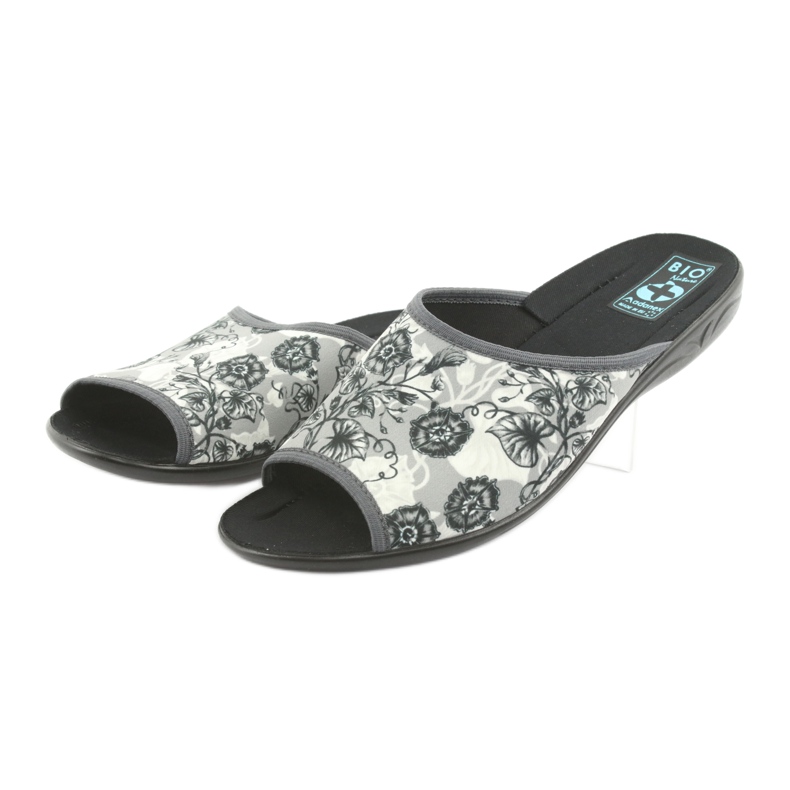 Pantofole da donna Adanex 23981 grigie nero grigio écru 3