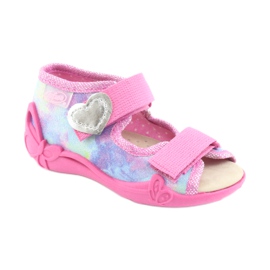 Scarpe per bambini Befado 342P005 arcobaleno blu grigio giallo rosa 2