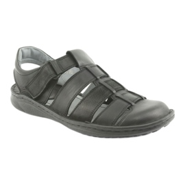 Sandali sportivi da uomo Riko 619 neri nero 1