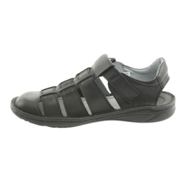 Sandali sportivi da uomo Riko 619 neri nero 2