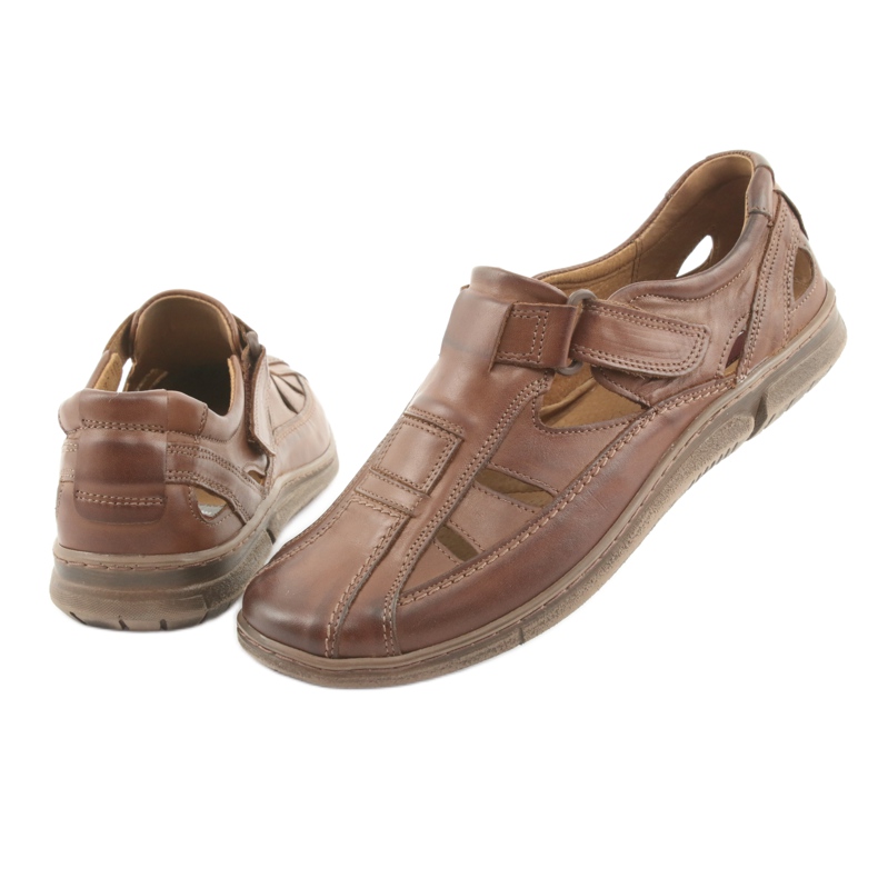 Sandali comfort da uomo Riko 458 marrone 4