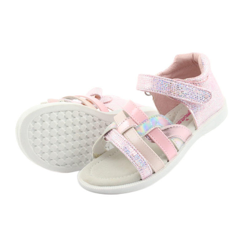 Sandali rosa da bambina American Club GC26 grigio 5