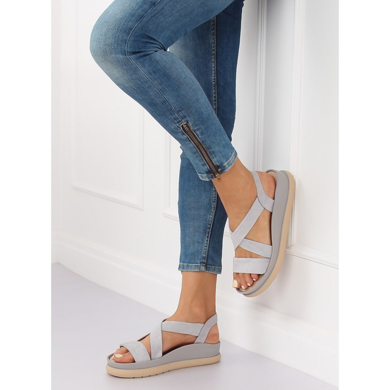 Sandali grigi da donna G-199 Grey grigio 1