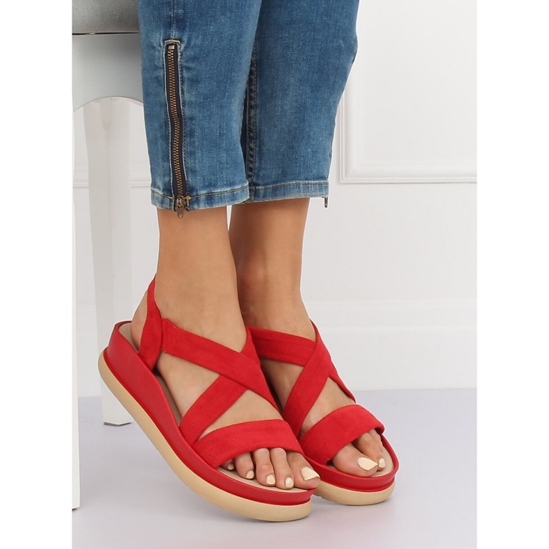 Sandali rossi da donna G-199 Red rosso 1