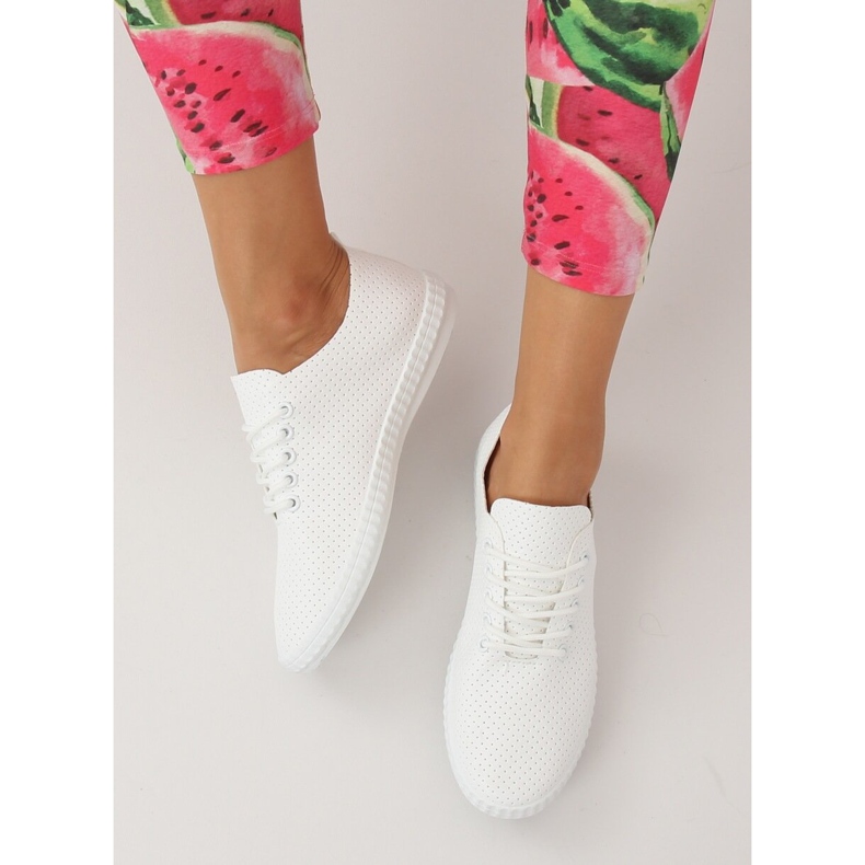 Sneakers bianche da donna B111-17 Allwhite bianco 2