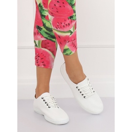 Sneakers da donna bianche e nere B111-17 WHITE / BLACK bianca 2