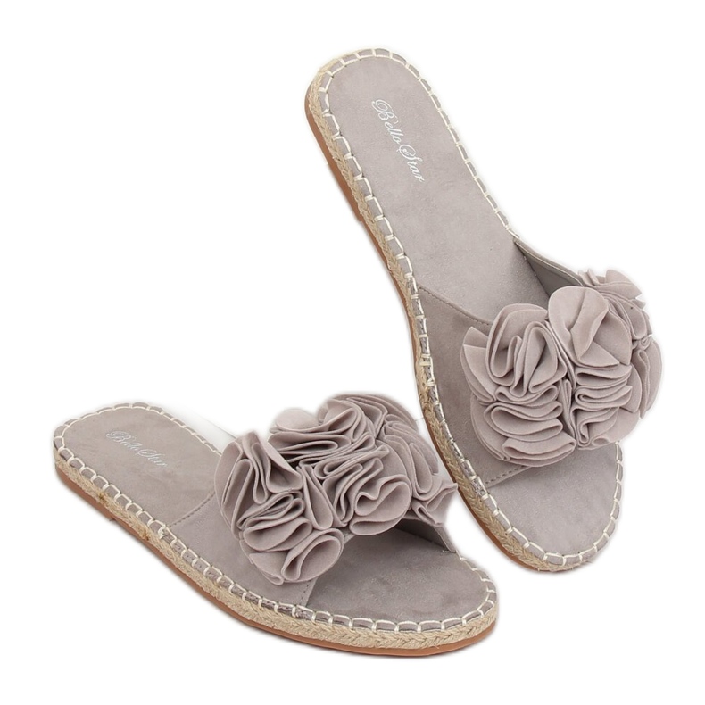 Grigio Pantofole grigie da donna L2777 Grigio marrone 1