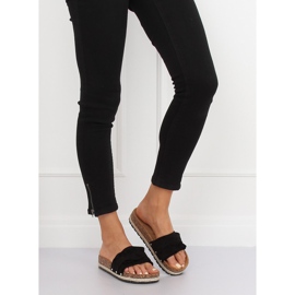 Pantofole espadrillas nere BJS-002 Black nero 1