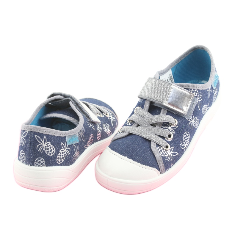 Scarpe per bambini Befado 251Y125 grigio blu navy 4