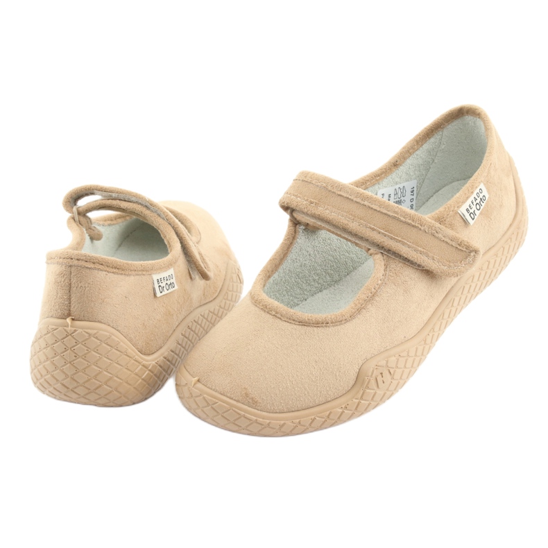 Dr.orto Befado Women's Ballerinas PU-YOVE 197D004 Beige Velcro Silber Insert 4