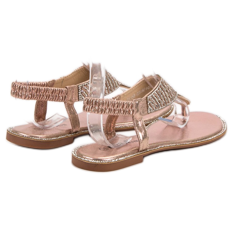 Nio Nio Sandali Slip-on Con Cubic Zirconia rosa 1