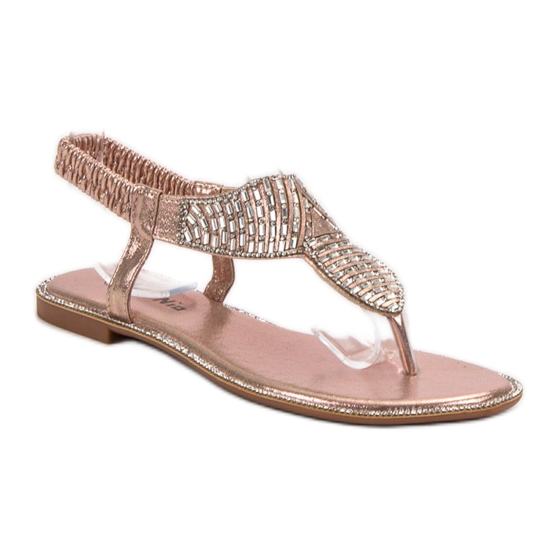 Nio Nio Sandali Slip-on Con Cubic Zirconia rosa 2