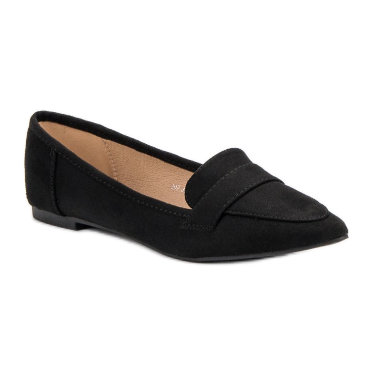 Super Me Ballerina In Pelle Scamosciata In Spitz nero 1