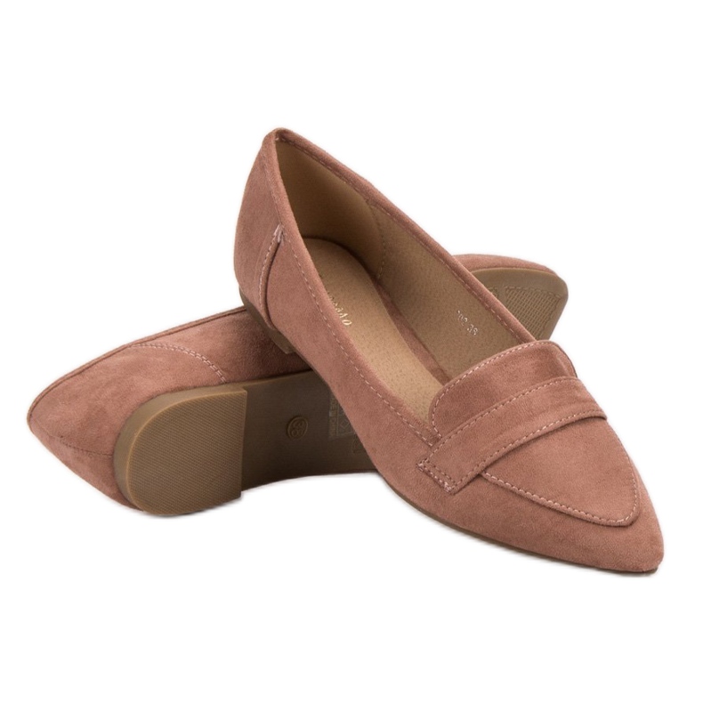 Super Me Ballerina In Pelle Scamosciata In Spitz rosa 1