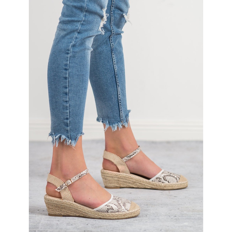 Best Shoes Espadrillas con zeppa marrone 2