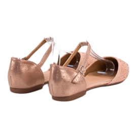Primavera Ballerine Fissate Con Cubic Zirconia rosa 1