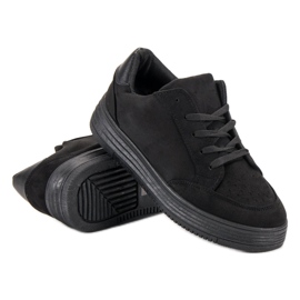 SDS Scarpe sportive in pelle scamosciata nero 1