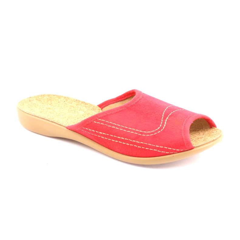 Befado scarpe da donna ciabatte 254d008 ciabatte rosso 1