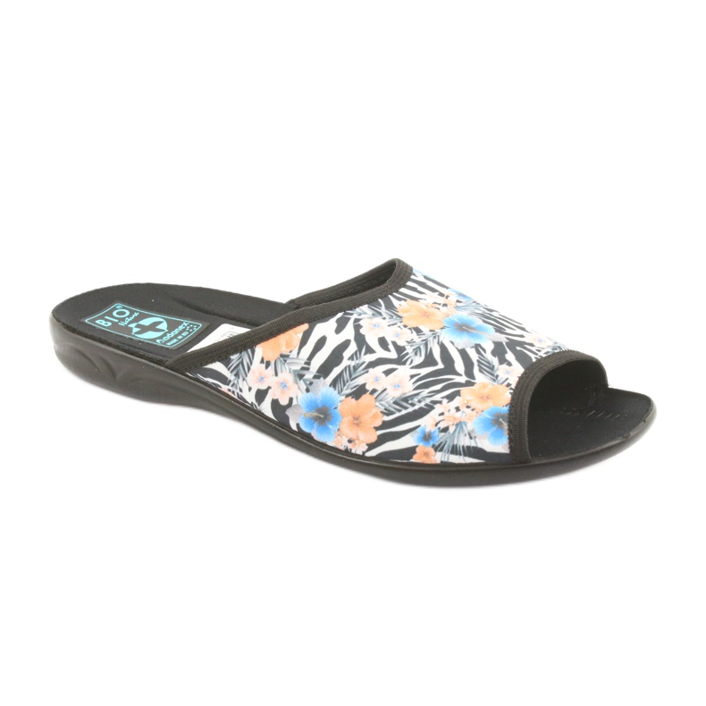Pantofole donna zebra Adanex 23877 bianco nero blu arancia 1