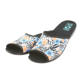 Pantofole donna zebra Adanex 23877 bianco nero blu arancia 3