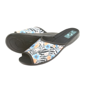 Pantofole donna zebra Adanex 23877 bianco nero blu arancia 4